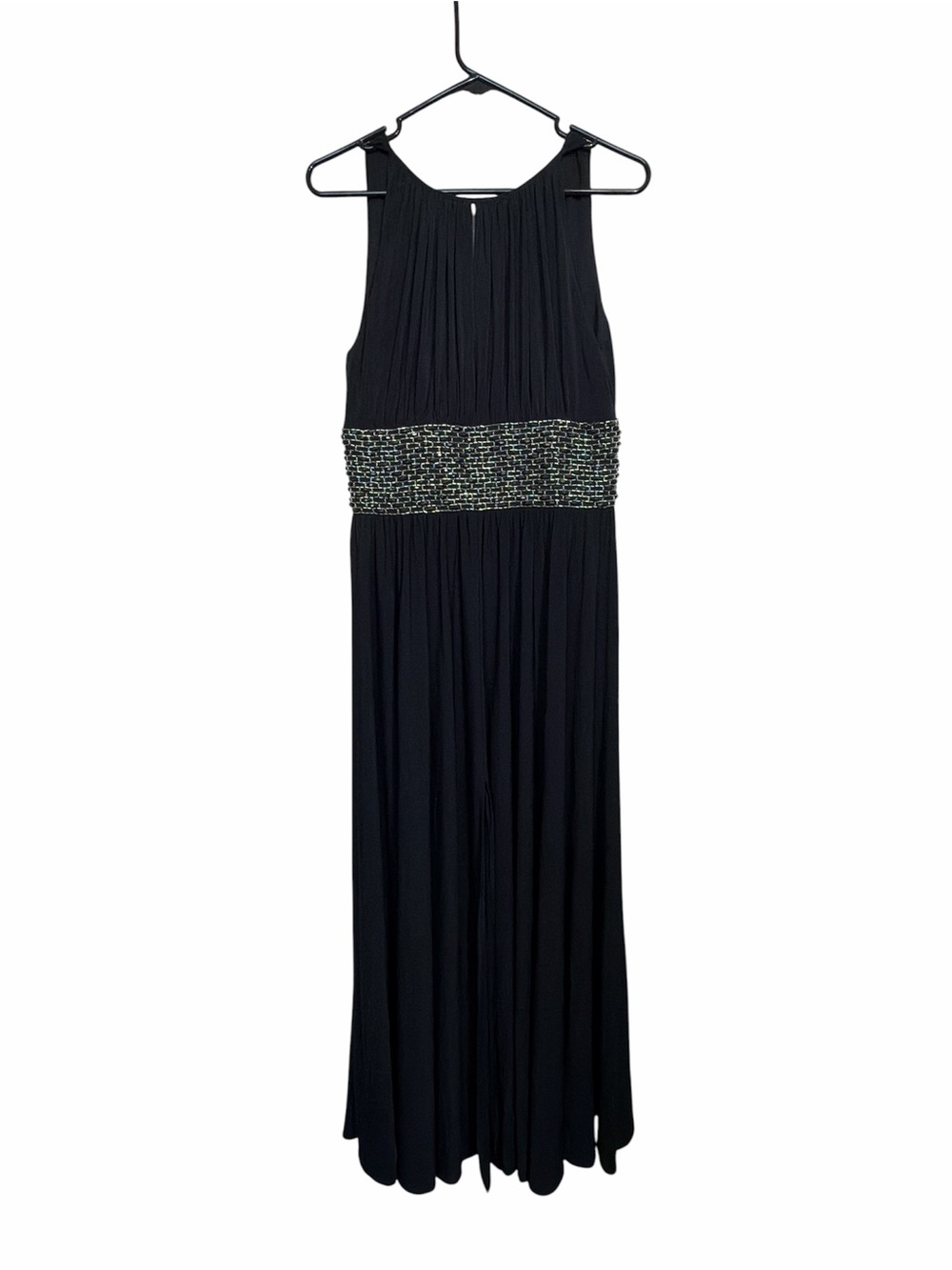 JS Boutique Black Maxi Dress with Embellished Waistband